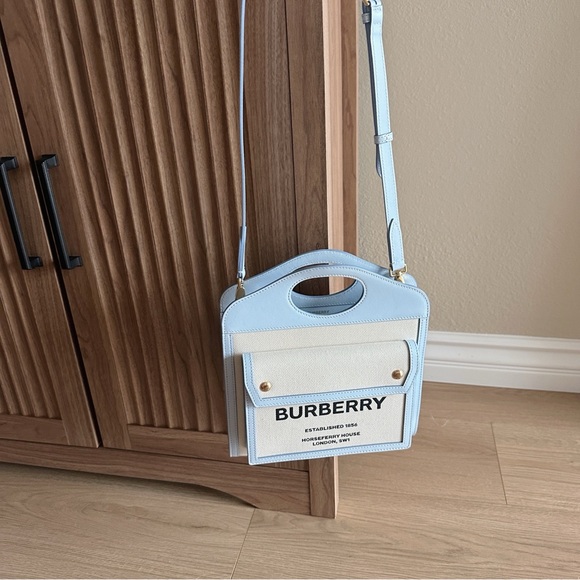 Burberry Pale Blue/Natural Pocket Bag - Picture 3 of 15